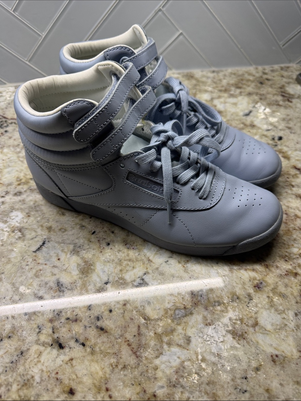 Reebok Women's Light Gray High-Top Sneakers